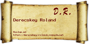 Derecskey Roland névjegykártya